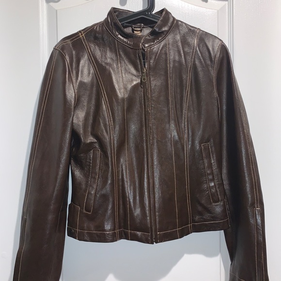 Vintage Leather Jacket Brown - perfect condition - Picture 3 of 4